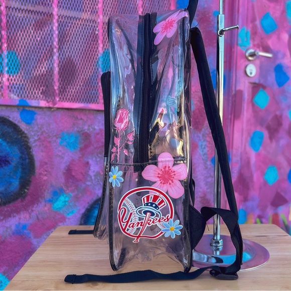 Hello Kitty NY Baseball Clear Backpack 15” - Black - Picture 7 of 9